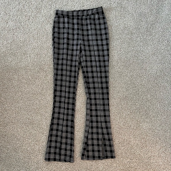 Urban Renewal Plaid Front Slit Pants - Picture 3 of 5